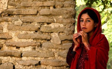 A girl standing, Balkh province